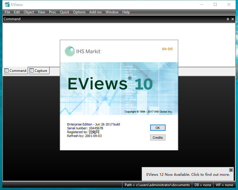 Eviews10软件安装教程+计量经济学中文安装包下载
