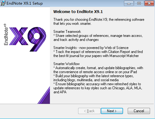 EndNote X9软件安装教程+文献管理中文安装包下载-图片2